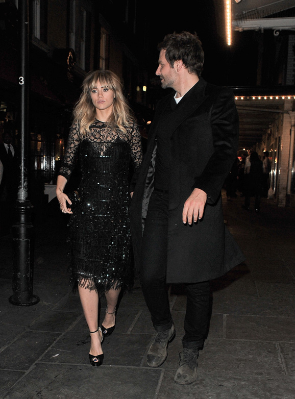 Bradley Cooper, Suki Waterhouse, Sienna Miller and Tom Sturridge pictured out for meal