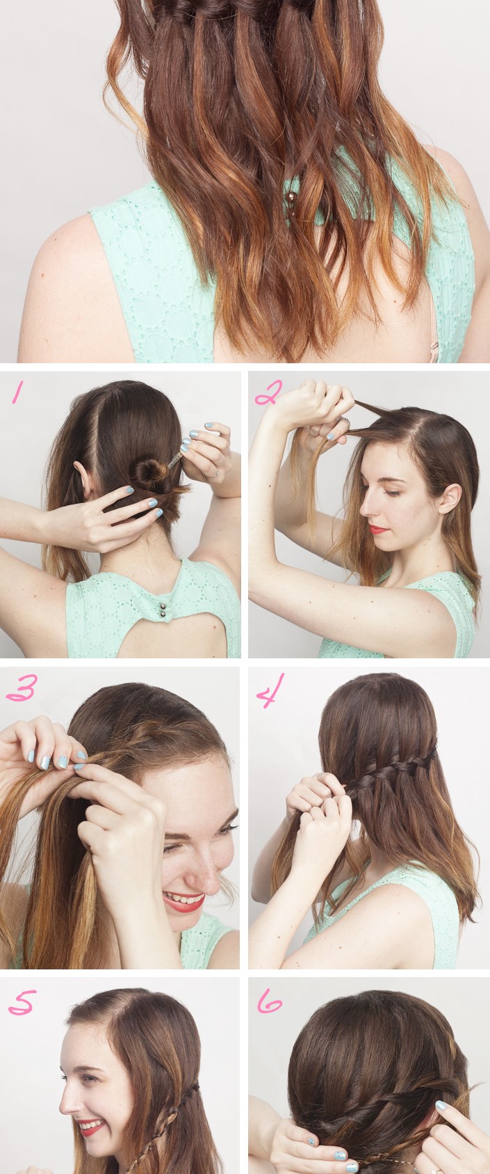 How to Do a Waterfall Braid On Yourself