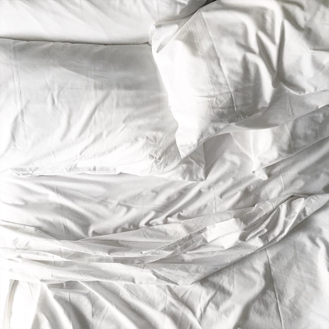 white bed