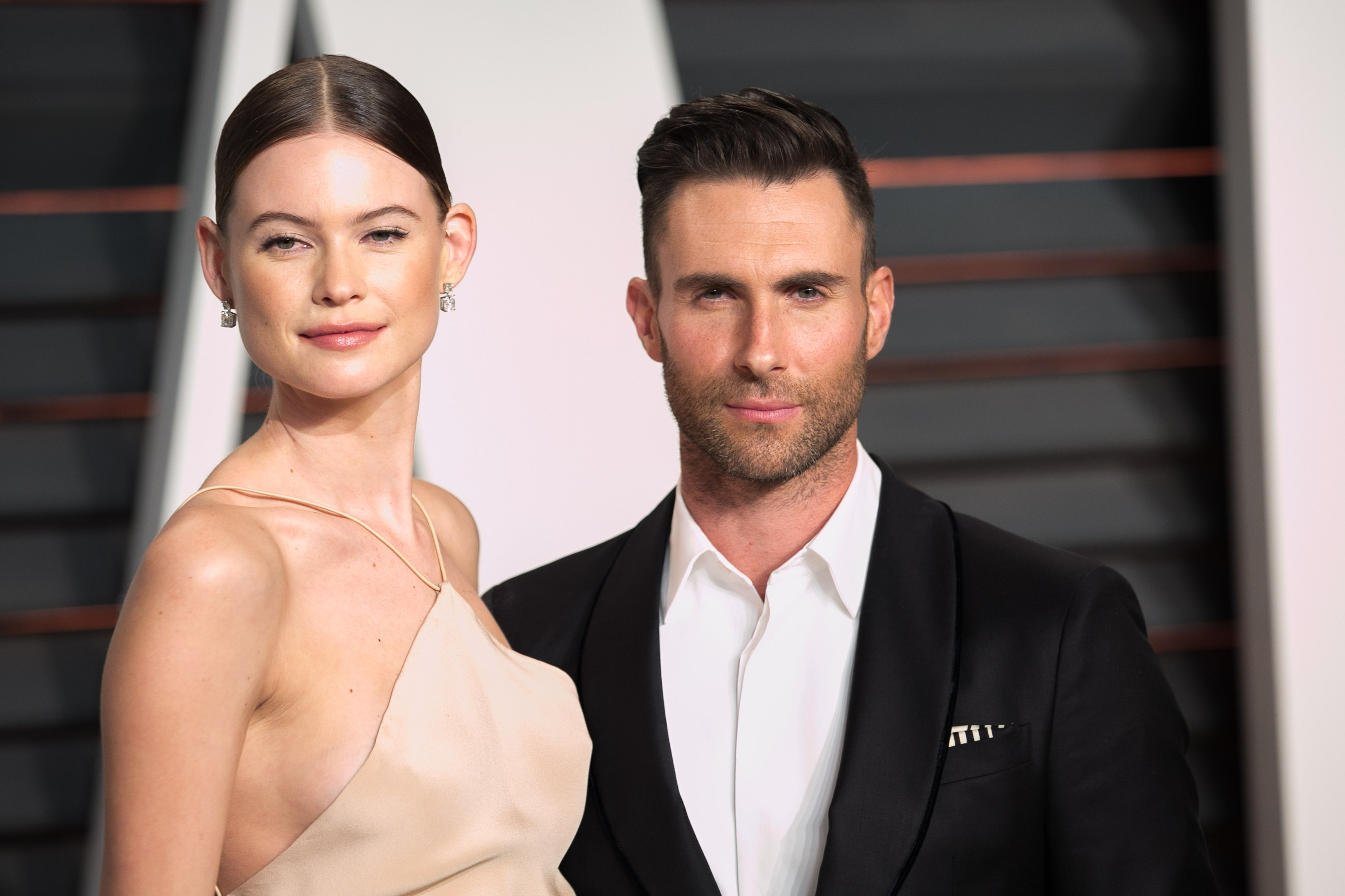 Adam Levine & Behati Prinsloo Super Bowl 2019 Photos