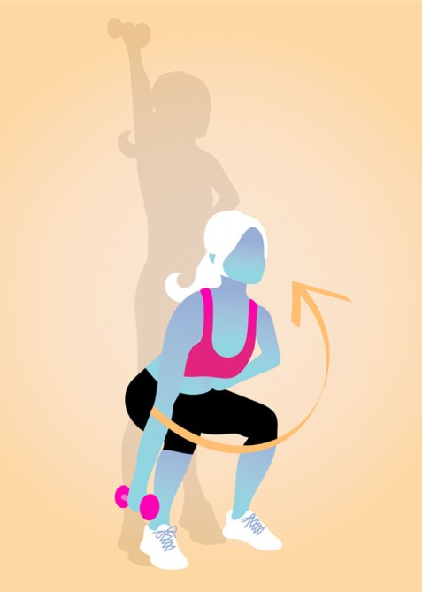 STYLECASTER | Gym Workout for Smaller Waist | Dumbbell Swing