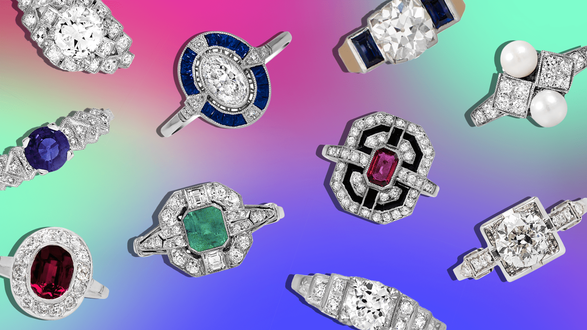 STYLECASTER | 57 Art Deco Engagement Rings So Stunning They Practically Belong in Museums