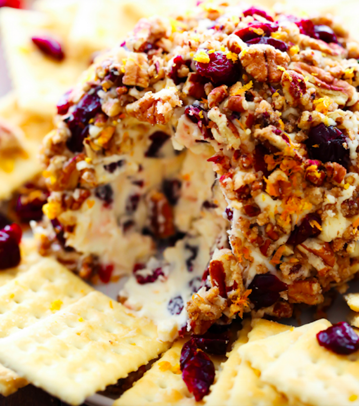 STYLECASTER | 13 Cheese Balls That Will Steal the Show at Every Party | Cranberry Orange Cheese Ball