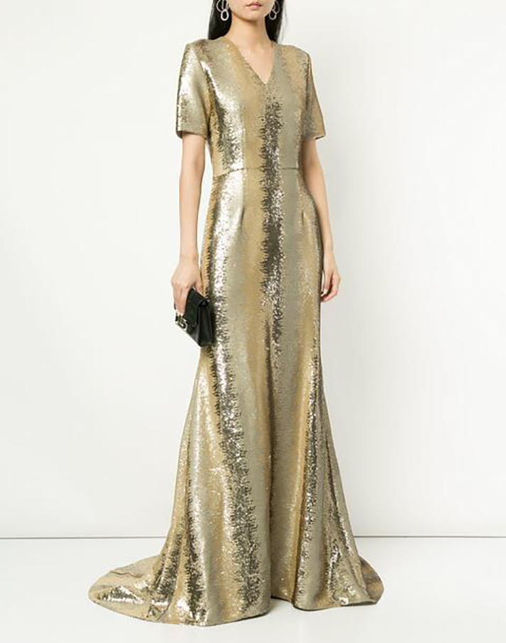 STYLECASTER | Gold Wedding Gowns Are the Showstopping 2019 Wedding Trend We Can't Get Enough Of