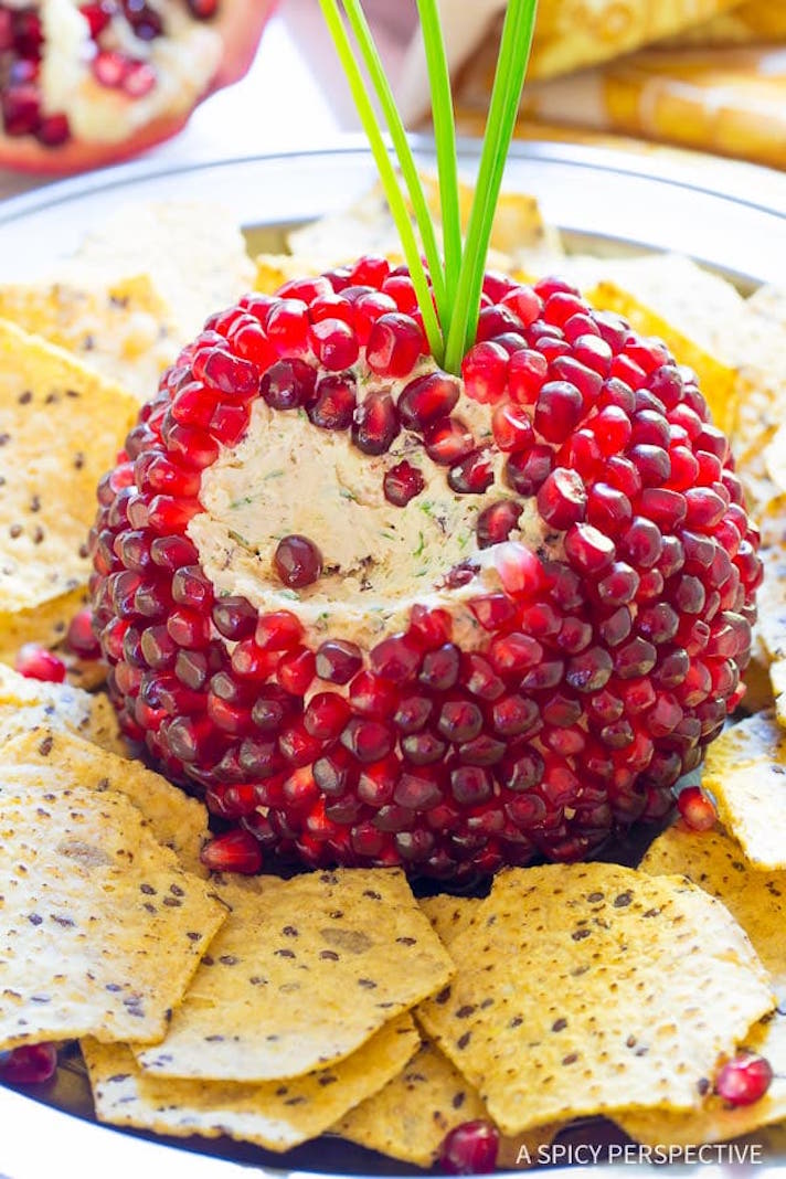 STYLECASTER | 13 Cheese Balls That Will Steal the Show at Every Party | Pomegranate Cheese Ball