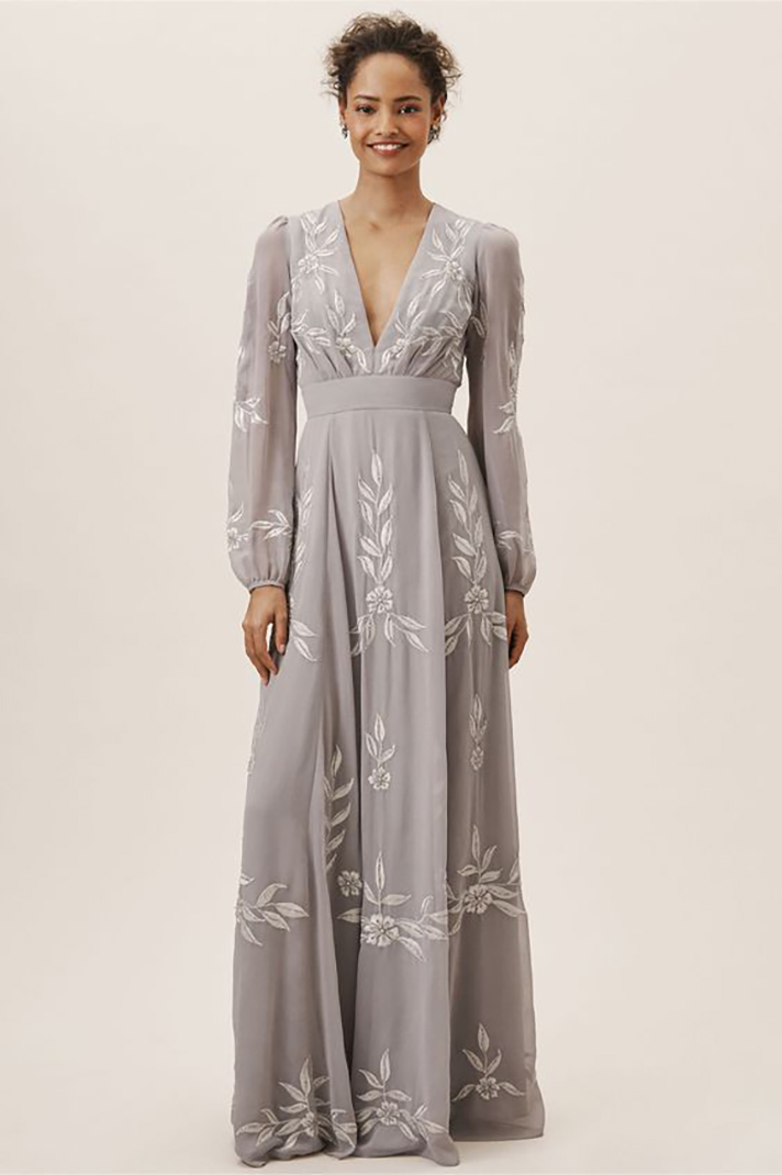 STYLECASTER | Gray Is a Seriously Underrated Bridesmaid Dress Color