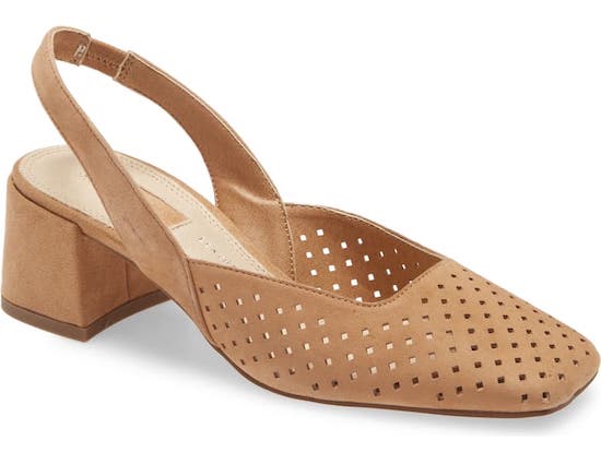 Joss Perforated Brown Heels