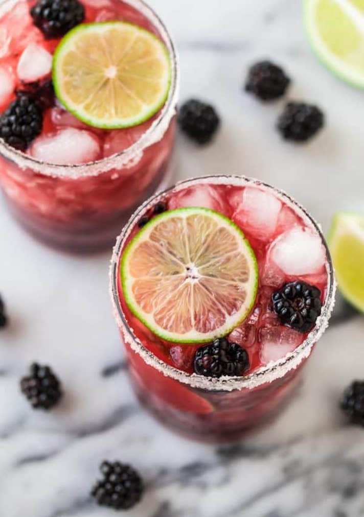 STYLECASTER | 17 Big-Batch Margarita Recipes So Good You'll Be Tempted to Whip 'Em Up Every Day This Summer | Blackberry Margaritas