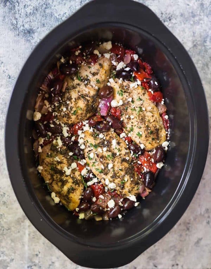 STYLECASTER | 17 Healthy Slow-Cooker Recipes to Add to Your Summer Arsenal | Greek Chicken