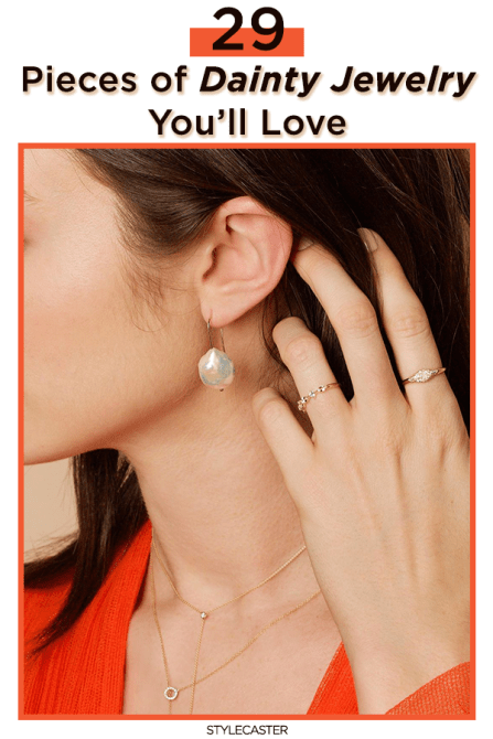 STYLECASTER | dainty jewelry | minimalist jewelry | dainty earrings | dainty necklace | dainty bracelet | gold | silver | rose gold |