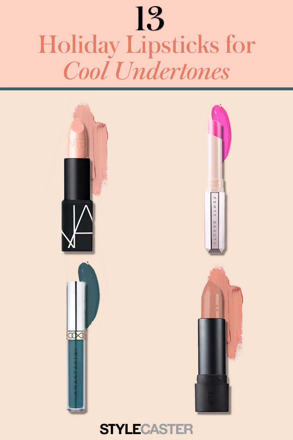 STYLECASTER | lipsticks for cool undertones | cool undertones | makeup for cool undertones | holiday lipsticks | lipstick