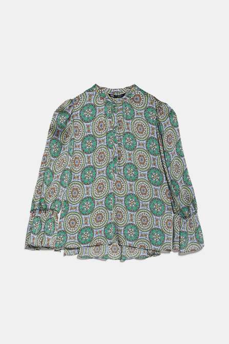 zara spring top print