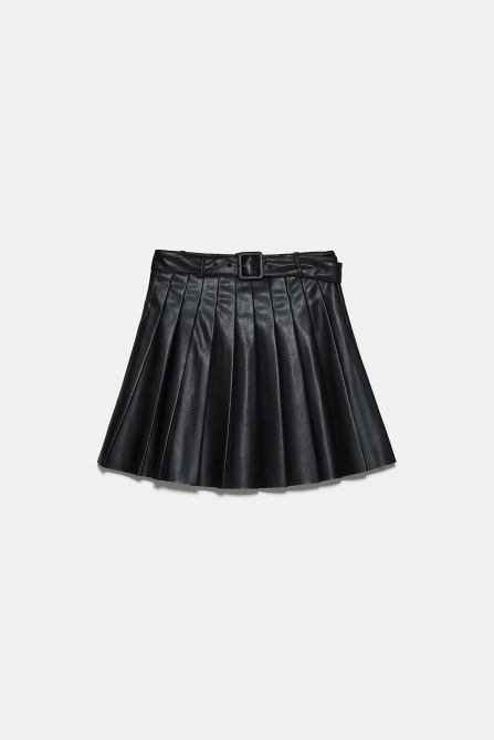 zara mini skirt leather