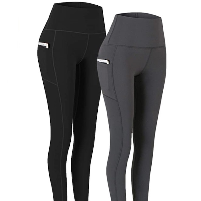Fengbay 2 Pack High Waist Yoga Pants