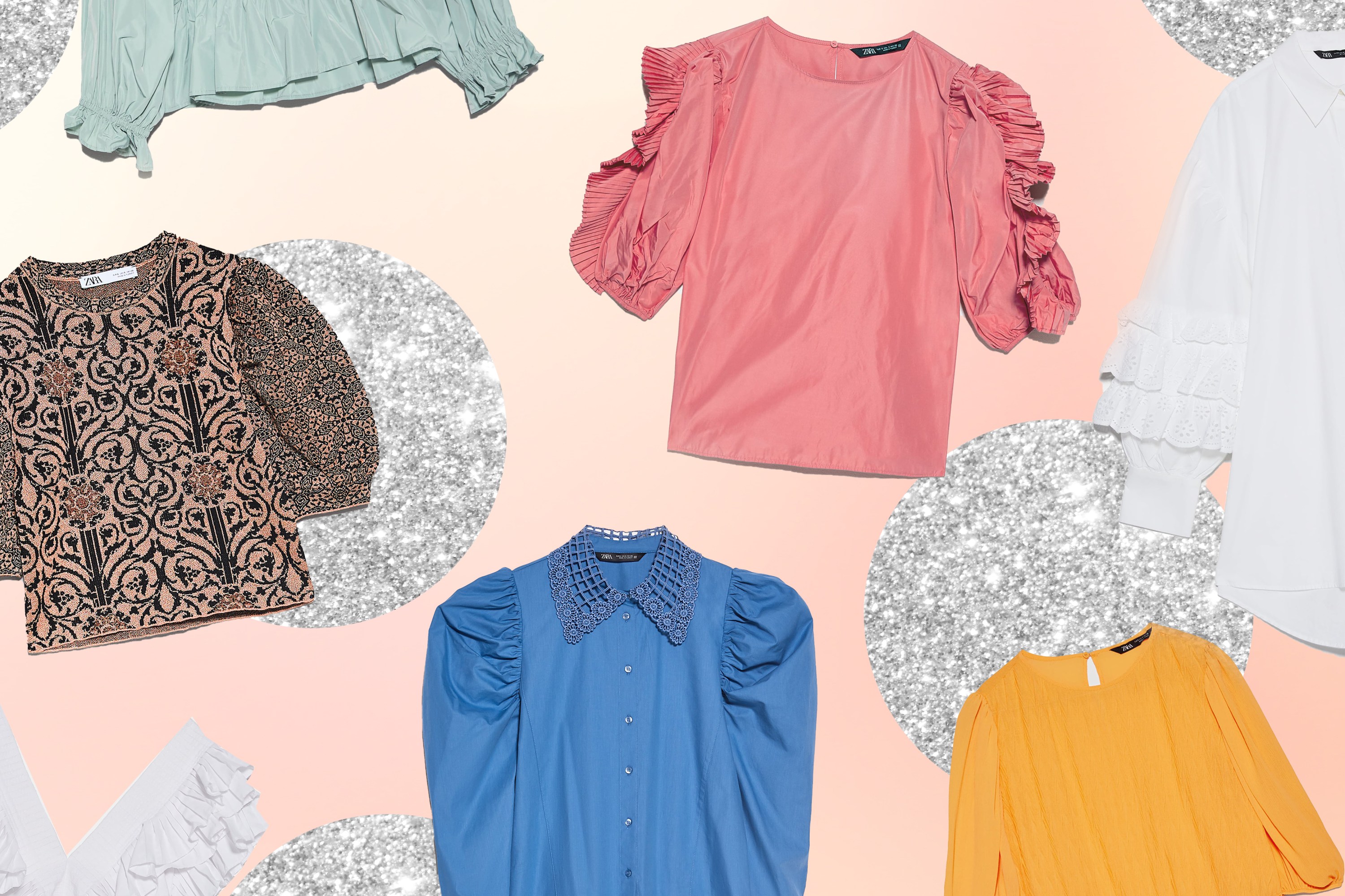 zara cheap spring tops