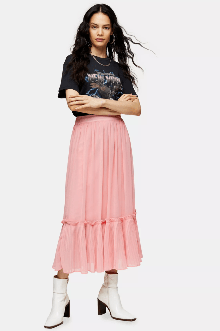 STYLECASTER | Topshop Sale April 2020 | pink skirt
