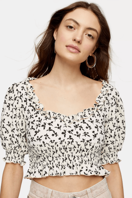 STYLECASTER | Topshop Sale April 2020 | floral crop top