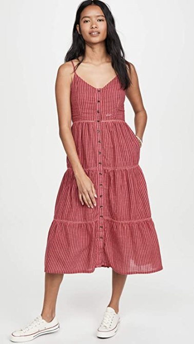 STYLECASTER | Coachella Fashion Trends 2020 | tiered sundress