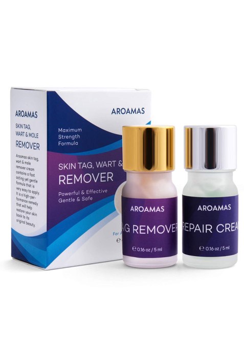 Aroamas Skin Tag, Wart & Mole Remover Cream & Repair Lotion Set
