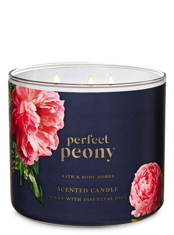 bbw perfect peony 3 wick candle