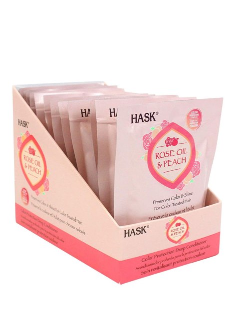 Hask Rose Oil + Peach Color-Protecting Deep Conditioner Treatments