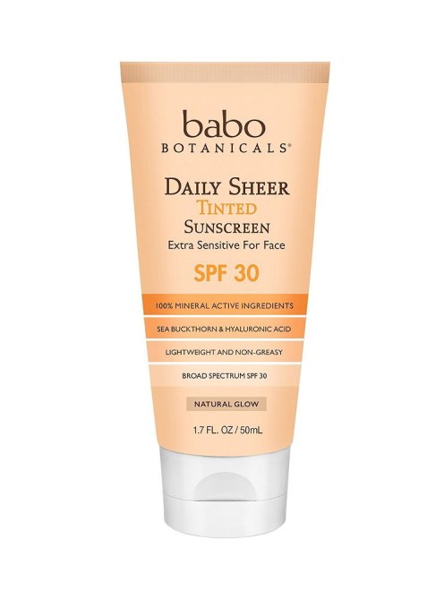 Babo Botanicals Daily Sheer Tinted Mineral Sunscreen SPF 30 Fragrance Free for Sensitive Skin