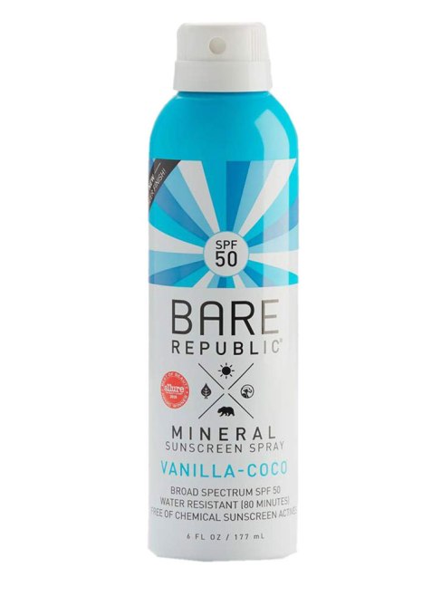 Bare Republic Mineral Vanilla Coconut Continuous Spray SPF 50