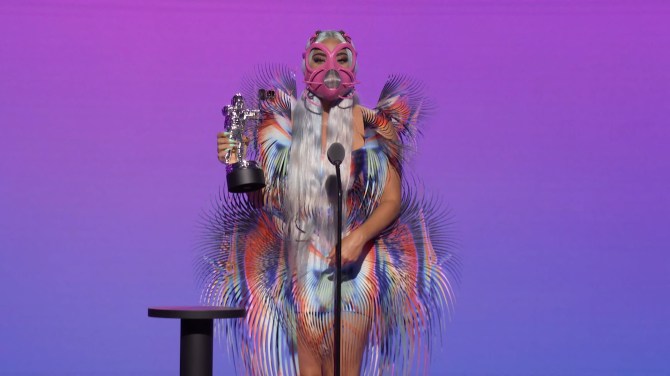 STYLECASTER | Lady Gaga Face Mask VMAs