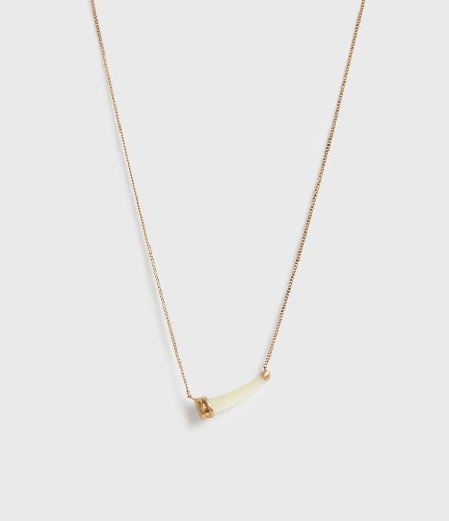 gold ton mother of pearl necklace