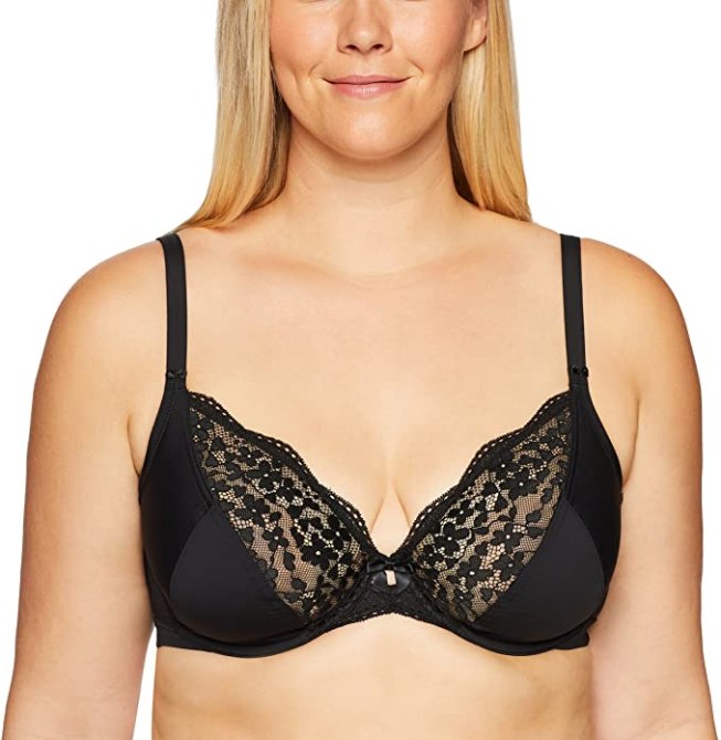 STYLECASTER | Bella Hadid black lace bra