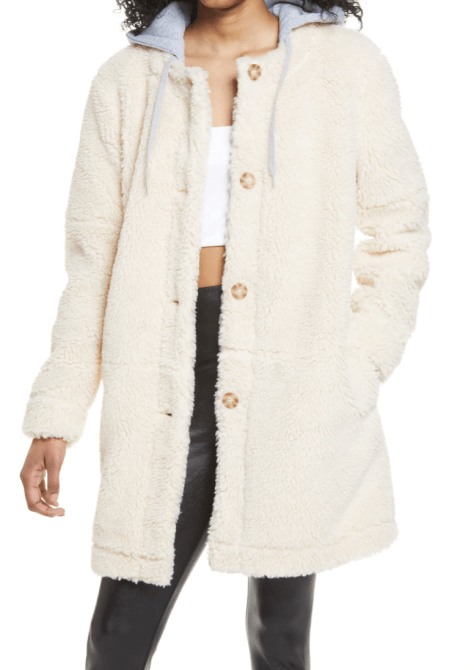 STYLECASTER | Selena Gomez Teddy Coat