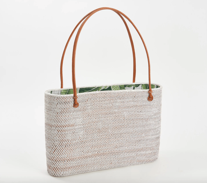 STYLECASTER | Poppy & Sage Rattan Drawstring Tote Harper