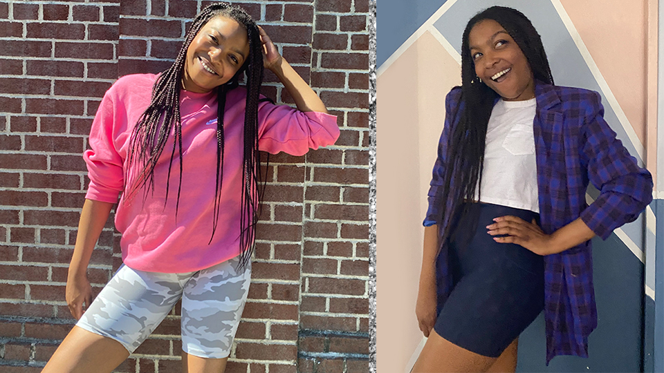 STYLECASTER | Beyond Yoga Spacedye Bike Shorts Dupe