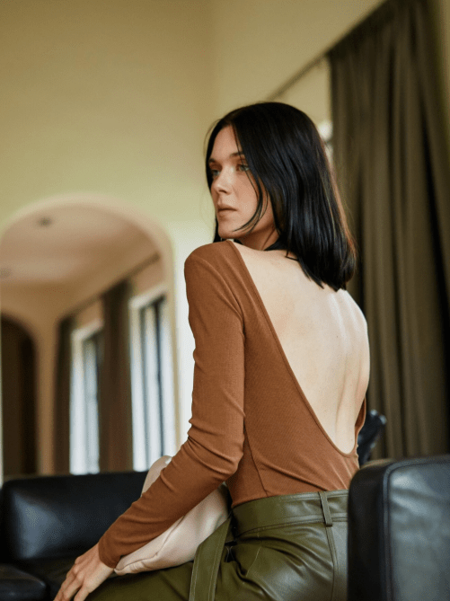 MOTF ECO RIBBED BODYSUIT MADE OF LENZING™ ECOVERO™ BRANDED VISCOSE FIBERS