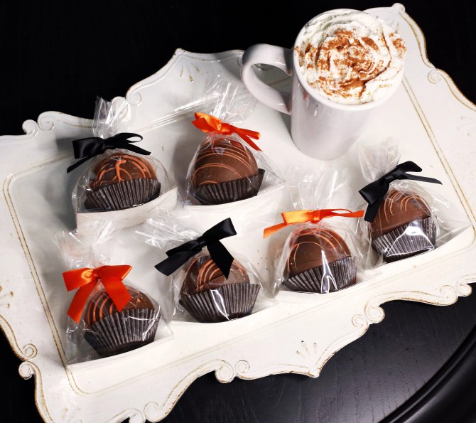 Chocolate Works Pumpkin Spice Hot Chocolate Bombs