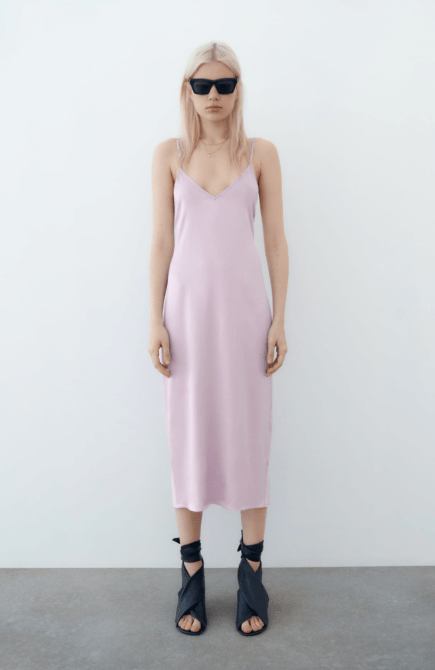 STYLECASTER | Zara Satin Dress