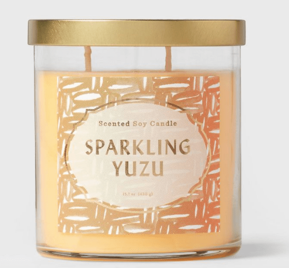 Lidded Glass Jar Candle Sparkling Yuzu
