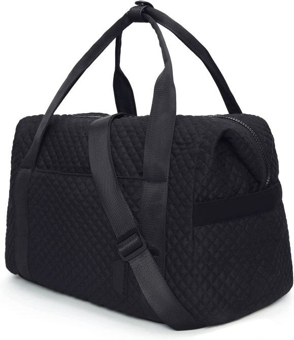 BAGSMART Travel Duffle Bag in black colorway