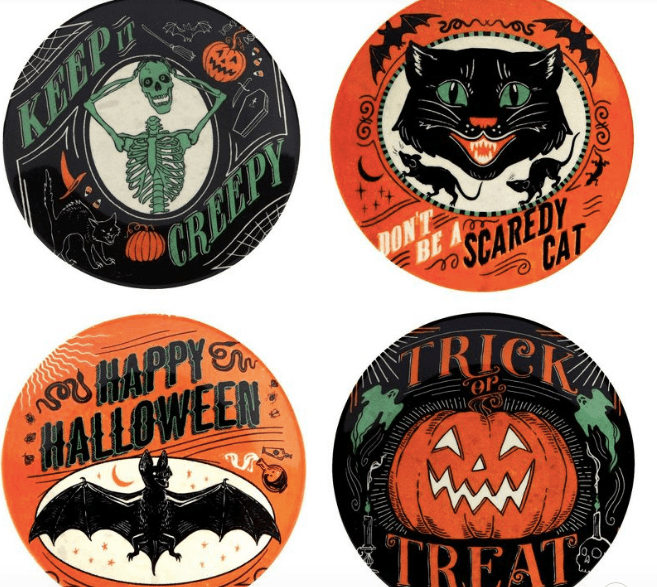 Earthenware Scaredy Cat Plates