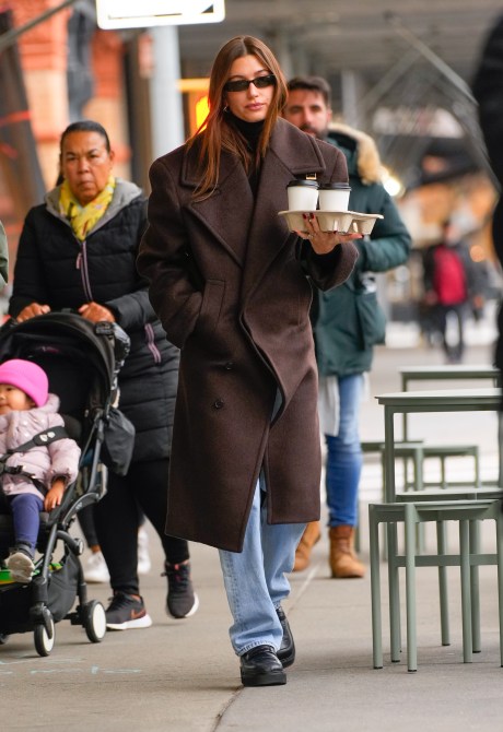 STYLECASTER | Hailey Bieber Winter Coats