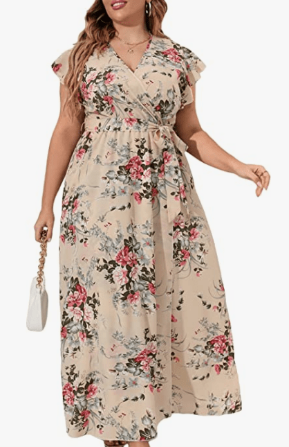 MakeMeChic Women's Plus Size Boho Floral
