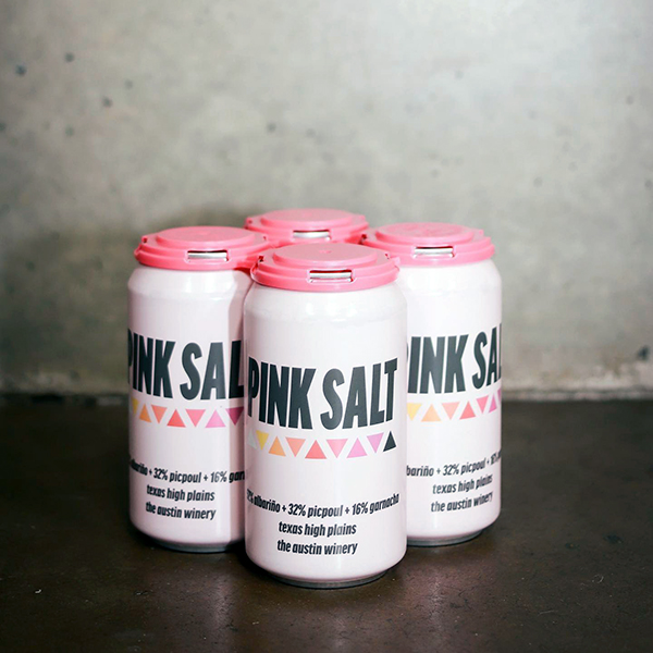 Four cans of rose wine