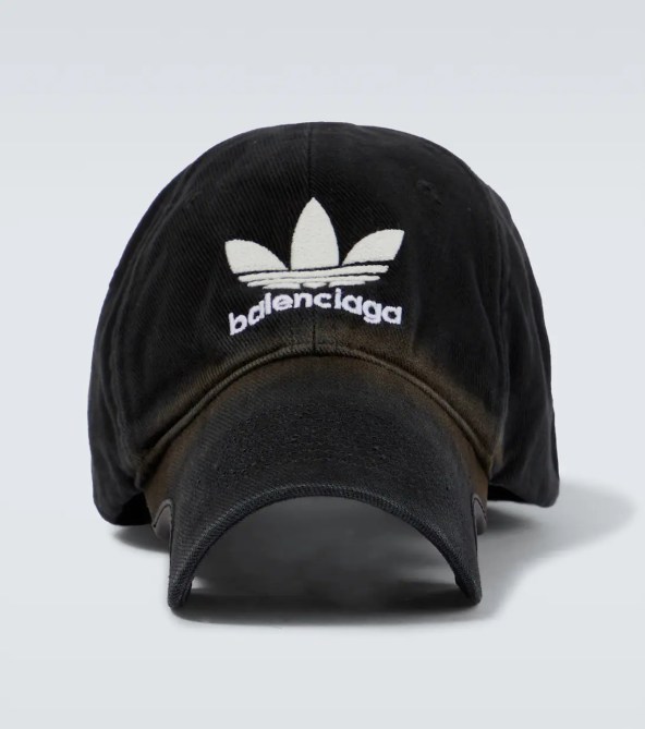 Balenciaga x Adidas logo cotton baseball cap