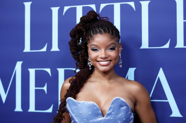 Halle Bailey attends the Australian premiere of "The Little Mermaid" at State Theatre on May 22, 2023 in Sydney, Australia.