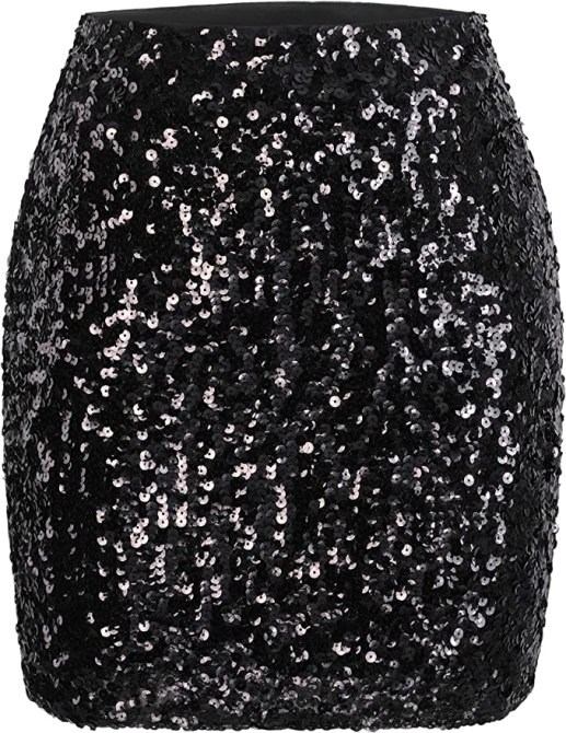 sequined mini skirt