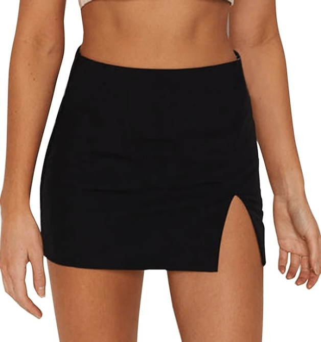 Wrotorea Womens Black Mini Skirt Amazon