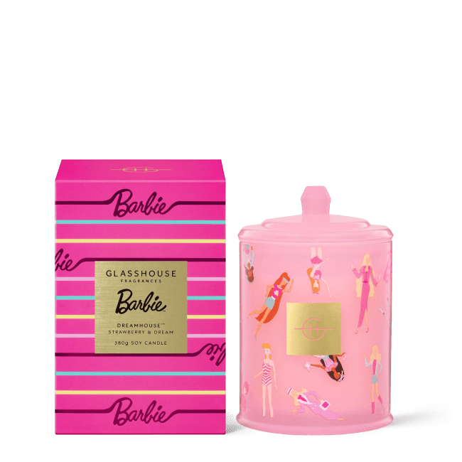Glasshouse Fragrances	"Barbie™
 Dreamhouse™ Triple Scented Candle "