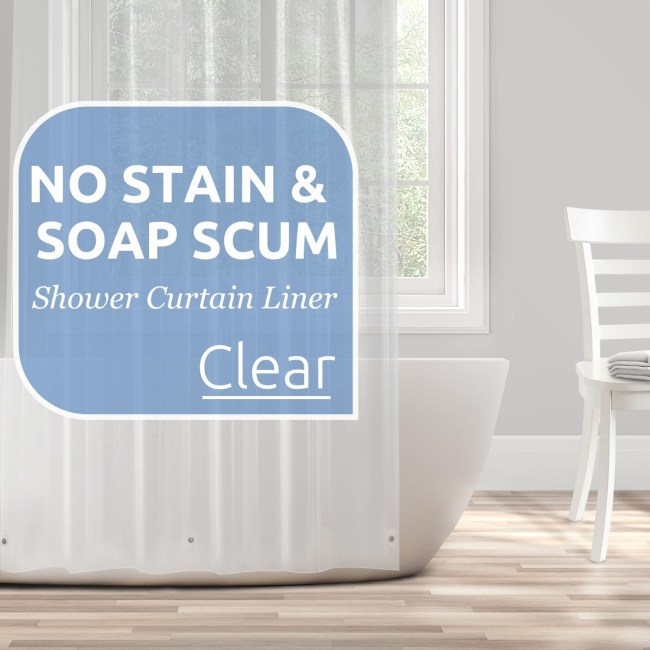 Downluxe Waterproof Clear Shower Curtain Liner