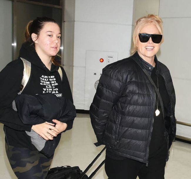 Hugh Jackman, Deborra-Lee Furness is seen upon arrival at Narita International Airport on January 20, 2019 in Narita, Japan.