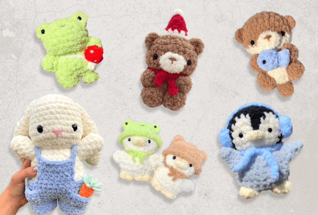 Crochet amigurumi stuffed animals